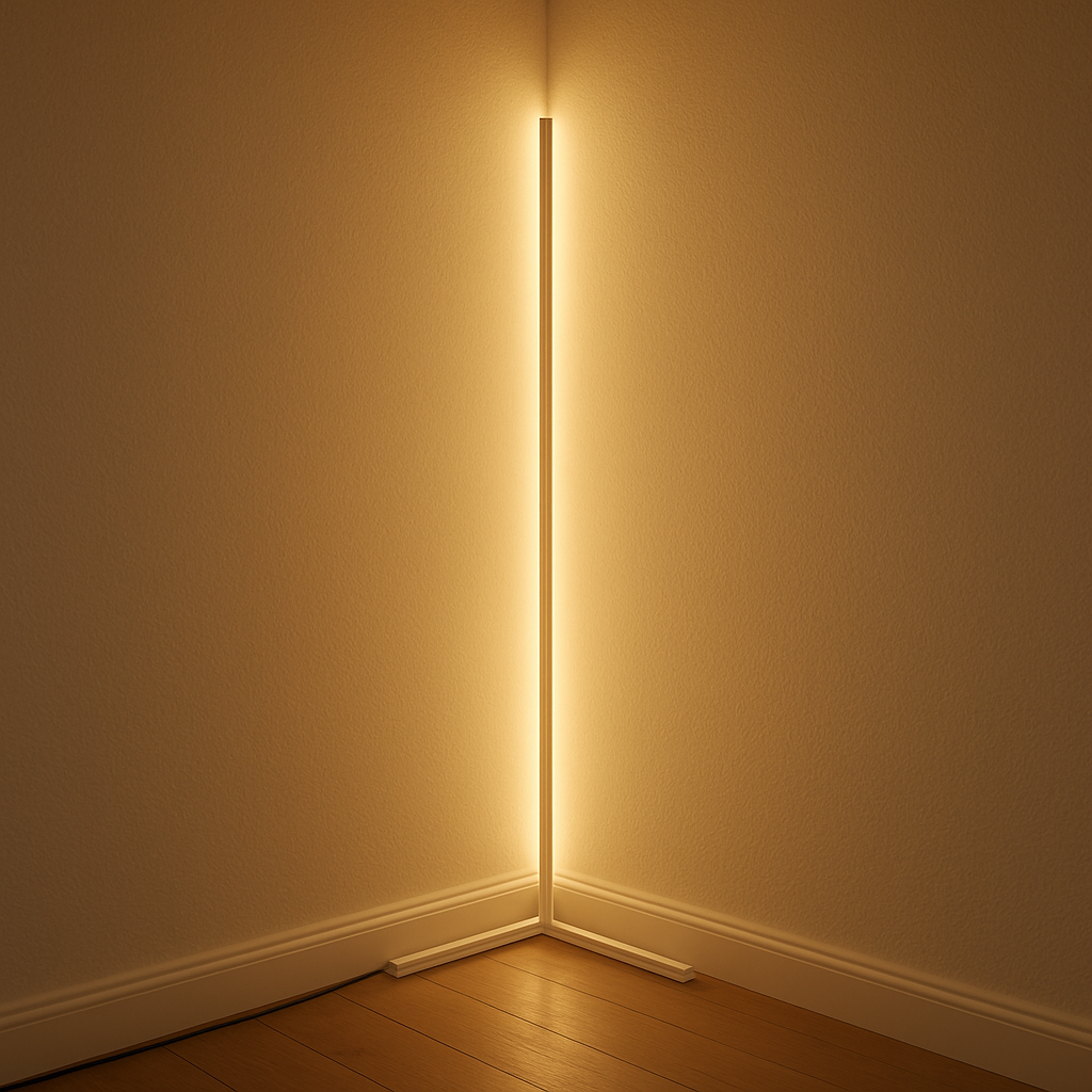 Modern Warm Glow Corner Light – Minimalist LED Lamp