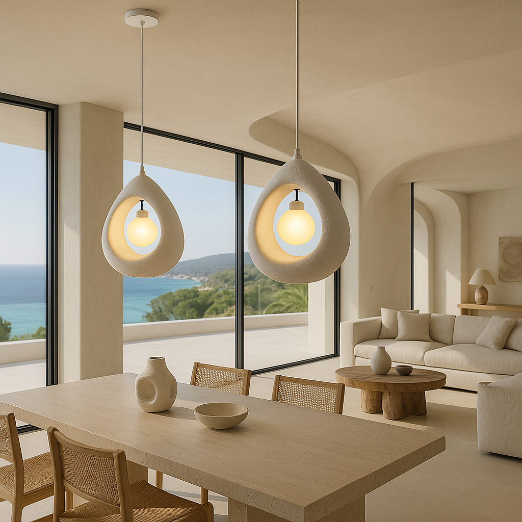 Sculpted Halo Pendant – Modern Organic Lighting