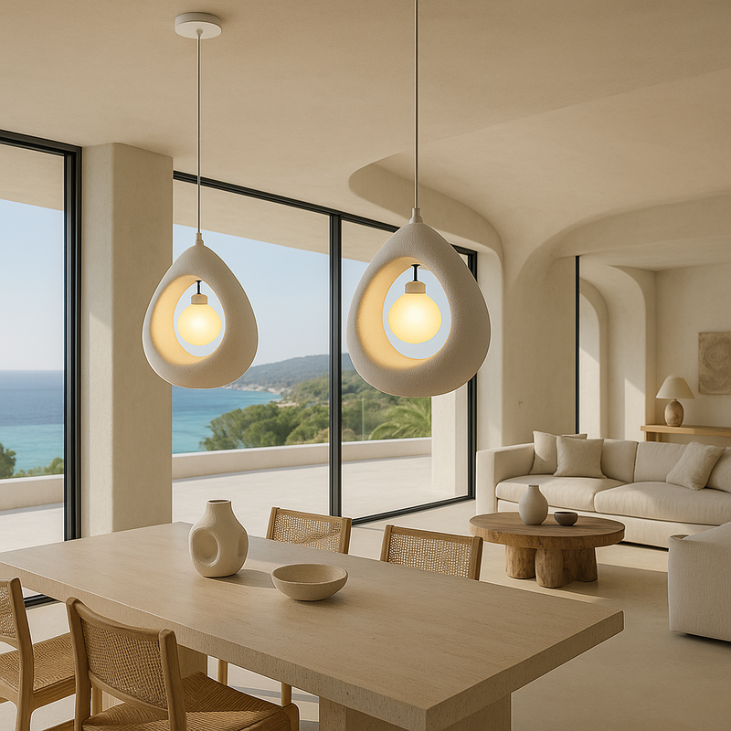 Sculpted Halo Pendant – Modern Organic Lighting